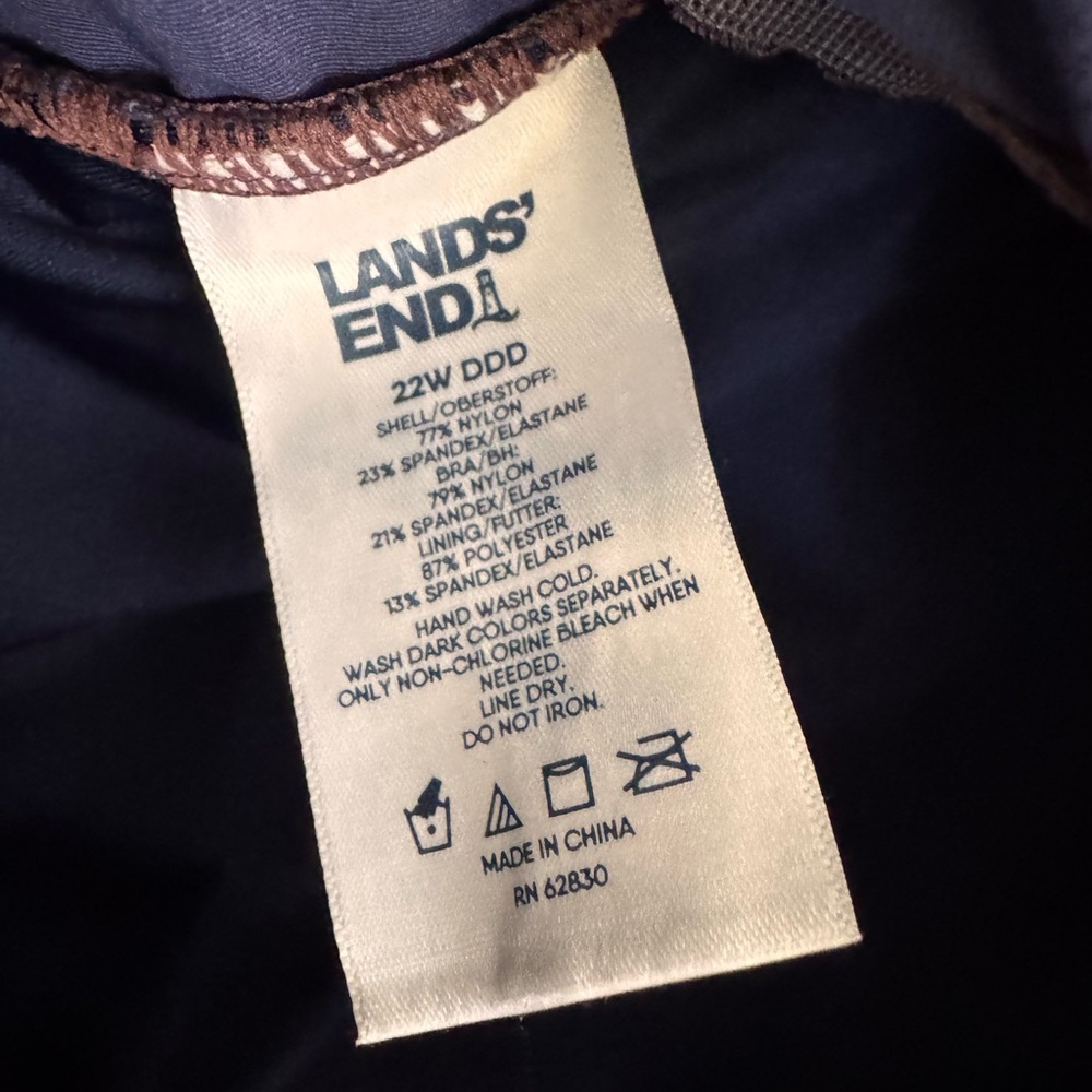 Lands' End Women's Swim Tankinis—Navy - Picture 5 of 15